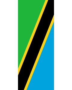 Banner-Flagge:  Tansania, Vereinigte Republik  |  Hochformat Fahne | 3.5m² | 300x120cm 