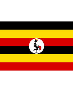 Flag: Uganda |  landscape flag | 0.375m² | 4sqft | 50x75cm | 1.5x2.5ft 