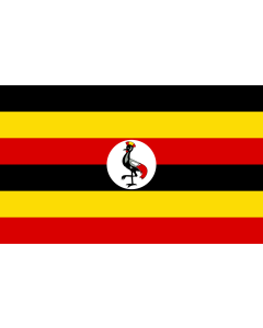 Flagge: XXL+ Uganda  |  Querformat Fahne | 3.75m² | 150x250cm 