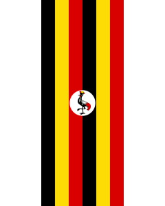 Vertical Hanging Beam Flag: Uganda |  portrait flag | 3.5m² | 38sqft | 300x120cm | 10x4ft 
