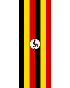 Bandiera: Vertical striscione banner Uganda |  bandiera ritratto | 6m² | 400x150cm 