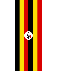Vertical Hanging Beam Flag: Uganda |  portrait flag | 6m² | 64sqft | 400x150cm | 13x5ft 