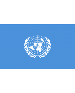 Drapeau: Organisation des Nations unies, ONU |  drapeau paysage | 1.35m² | 90x150cm 