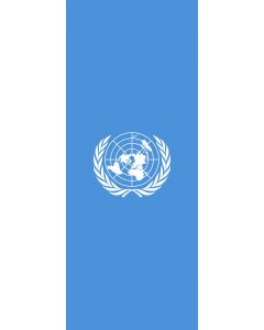 Drapeau: Organisation des Nations unies, ONU |  portrait flag | 3.5m² | 300x120cm 