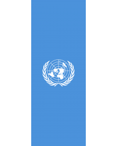 Flag: United Nations, UN |  portrait flag | 6m² | 64sqft | 400x150cm | 13x5ft 