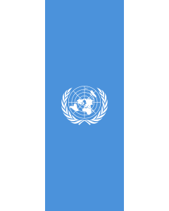 Ausleger-Flagge:  Vereinten Nationen, UN, UNO  |  Hochformat Fahne | 6m² | 400x150cm 