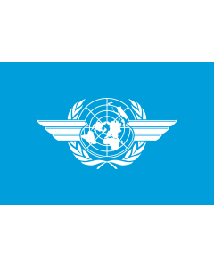 Flag: ICAO |  landscape flag | 0.7m² | 7.5sqft | 70x100cm | 2x3ft 