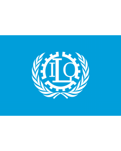 Flag: International Labour Organization |  landscape flag | 0.06m² | 0.65sqft | 20x30cm | 8x12in 