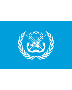 Flag: International Maritime Organization |  landscape flag | 0.06m² | 0.65sqft | 20x30cm | 8x12in 