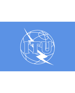 Flag: International Telecommunication Union |  landscape flag | 0.96m² | 10sqft | 80x120cm | 2.5x4ft 