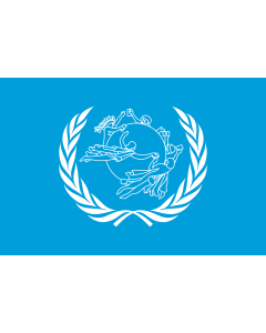 Flag: Universal Postal Union |  landscape flag | 0.7m² | 7.5sqft | 70x100cm | 2x3ft 