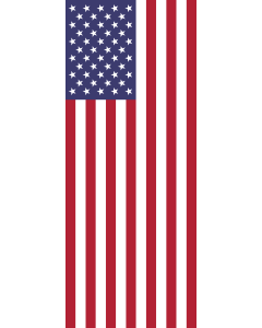 Vertical Hanging Swivel Crossbar Banner Flag: United States |  portrait flag | 3.5m² | 38sqft | 300x120cm | 10x4ft 