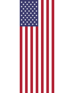 Bandera: Estados Unidos |  bandera vertical | 6m² | 400x150cm 