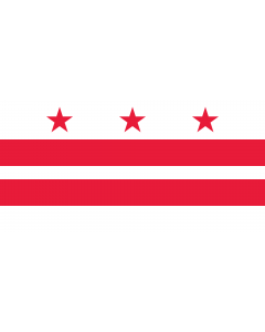 Flag: Washington, D.C. |  landscape flag | 0.135m² | 1.5sqft | 25x50cm | 10x20inch 