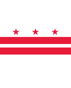 Flag: Washington, D.C. |  landscape flag | 0.24m² | 2.5sqft | 35x70cm | 15x30inch 