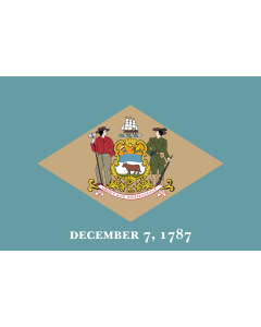 Flag: Delaware |  landscape flag | 0.06m² | 0.65sqft | 20x30cm | 8x12in 