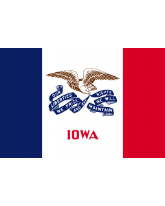 Flag: Iowa |  landscape flag | 0.135m² | 1.5sqft | 30x45cm | 1x1.5foot 