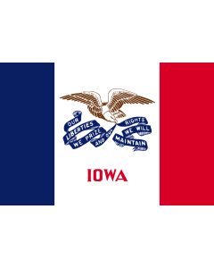 Flag: Iowa |  landscape flag | 0.135m² | 1.5sqft | 30x45cm | 1x1.5foot 