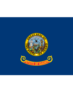 Flag: Idaho |  landscape flag | 0.24m² | 2.5sqft | 40x55cm | 17x20inch 