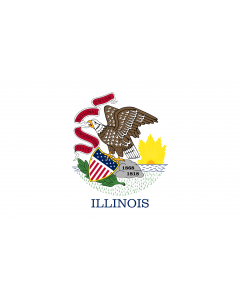 Flag: Illinois |  landscape flag | 0.135m² | 1.5sqft | 30x45cm | 1x1.5foot 