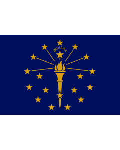 Flag: Indiana |  landscape flag | 0.135m² | 1.5sqft | 30x45cm | 1x1.5foot 