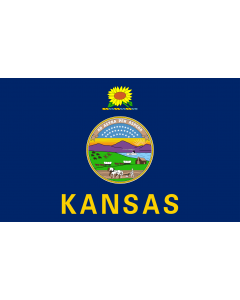 Flag: Kansas |  landscape flag | 0.135m² | 1.5sqft | 30x45cm | 1x1.5foot 