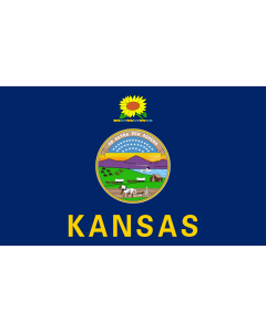 Flag: Kansas |  landscape flag | 0.135m² | 1.5sqft | 30x45cm | 1x1.5foot 