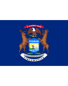 Flag: Michigan |  landscape flag | 0.135m² | 1.5sqft | 30x45cm | 1x1.5foot 