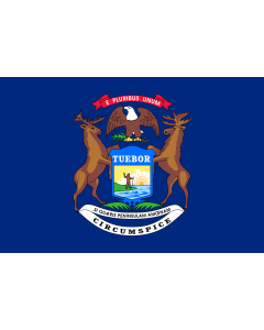 Flag: Michigan |  landscape flag | 0.135m² | 1.5sqft | 30x45cm | 1x1.5foot 
