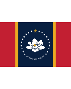 Flag: Mississippi |  landscape flag | 0.135m² | 1.5sqft | 30x45cm | 1x1.5foot 