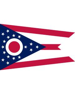 Flag: Ohio |  landscape flag | 0.135m² | 1.5sqft | 30x45cm | 1x1.5foot 
