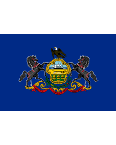 Flag: Pennsylvania |  landscape flag | 0.135m² | 1.5sqft | 31x40cm | 12x17inch 