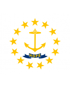 Bandera: Estado de Rhode Island y Plantaciones de Providence |  bandera paisaje | 0.375m² | 55x65cm 