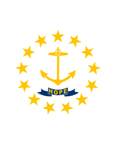 Flag: State of Rhode Island and Providence Plantations |  landscape flag | 0.24m² | 2.5sqft | 45x50cm | 18x20inch 