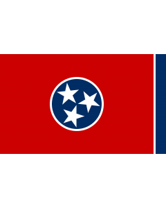 Bandera: Tennessee |  bandera paisaje | 0.375m² | 50x75cm 