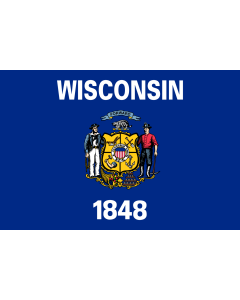 Flag: Wisconsin |  landscape flag | 0.135m² | 1.5sqft | 30x45cm | 1x1.5foot 