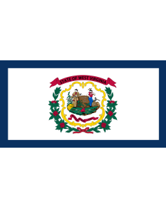 Flag: West Virginia |  landscape flag | 0.135m² | 1.5sqft | 27x50cm | 10x20inch 