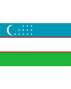 Flag: Uzbekistan |  landscape flag | 1.35m² | 14.5sqft | 90x150cm | 3x5ft 