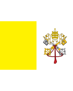 Flag: Holy See (Vatican City State) |  landscape flag | 0.375m² | 4sqft | 50x75cm | 1.5x2.5ft 
