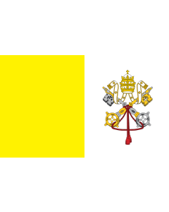 Flagge: XL+ Vatikanstadt  |  Querformat Fahne | 2.4m² | 120x200cm 