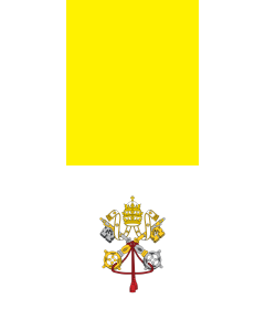 Drapeau: bannière drapau avec tunnel et avec crochets Vatican (Saint-Siège) |  portrait flag | 3.5m² | 300x120cm 
