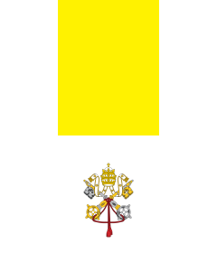 Drapeau: bannière drapau avec tunnel et avec crochets Vatican (Saint-Siège) |  portrait flag | 6m² | 400x150cm 