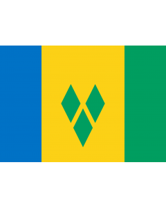 Flag: Saint Vincent and the Grenadines |  landscape flag | 0.7m² | 7.5sqft | 70x100cm | 2x3ft 