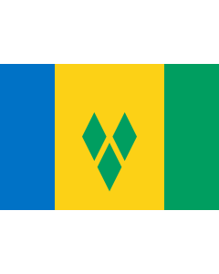 Flag: Saint Vincent and the Grenadines |  landscape flag | 0.135m² | 1.5sqft | 30x45cm | 1x1.5foot 