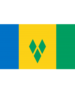 Flag: Saint Vincent and the Grenadines |  landscape flag | 1.35m² | 14.5sqft | 90x150cm | 3x5ft 