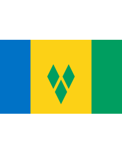 Flag: Saint Vincent and the Grenadines |  landscape flag | 1.35m² | 14.5sqft | 90x150cm | 3x5ft 