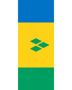 Vertical Hanging Beam Flag: Saint Vincent and the Grenadines |  portrait flag | 3.5m² | 38sqft | 300x120cm | 10x4ft 