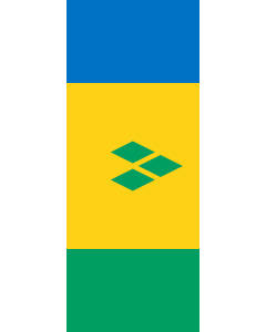 Vertical Hanging Beam Flag: Saint Vincent and the Grenadines |  portrait flag | 3.5m² | 38sqft | 300x120cm | 10x4ft 
