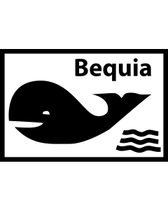 Flag: Unofficial flag of Bequia island/St |  landscape flag | 1.35m² | 14.5sqft | 90x150cm | 3x5ft 