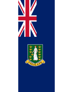 Drapeau: bannière drapau avec tunnel et avec crochets Vierges britanniques !Îles Vierges britanniques |  portrait flag | 3.5m² | 300x120cm 